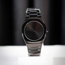 Black Arabic Aura Watch Fully Metaled Date Working Watch .