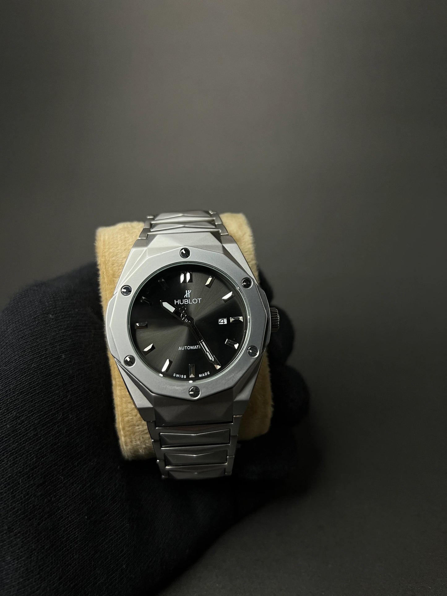 Hublot Diamond Cut Skeleton watch Available in Three Colour ....