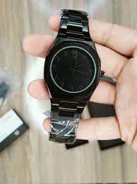 Black Arabic Aura Watch Fully Metaled Date Working Watch .